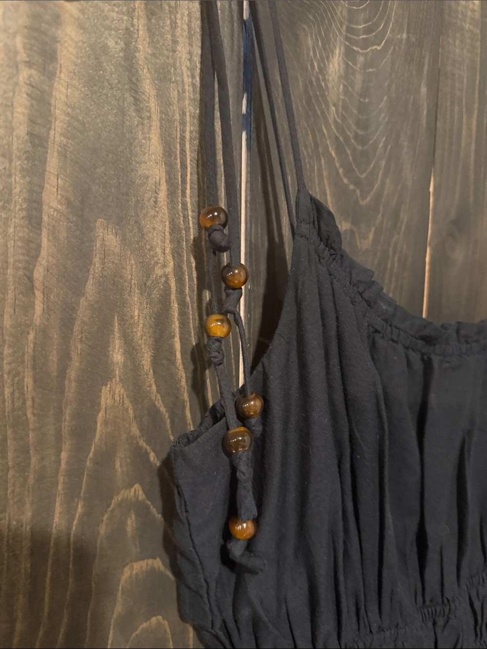 J. Crew Black Tiered Maxi Dress with Spaghetti Straps - Picture 2 of 4